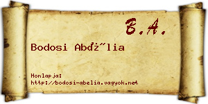 Bodosi Abélia névjegykártya